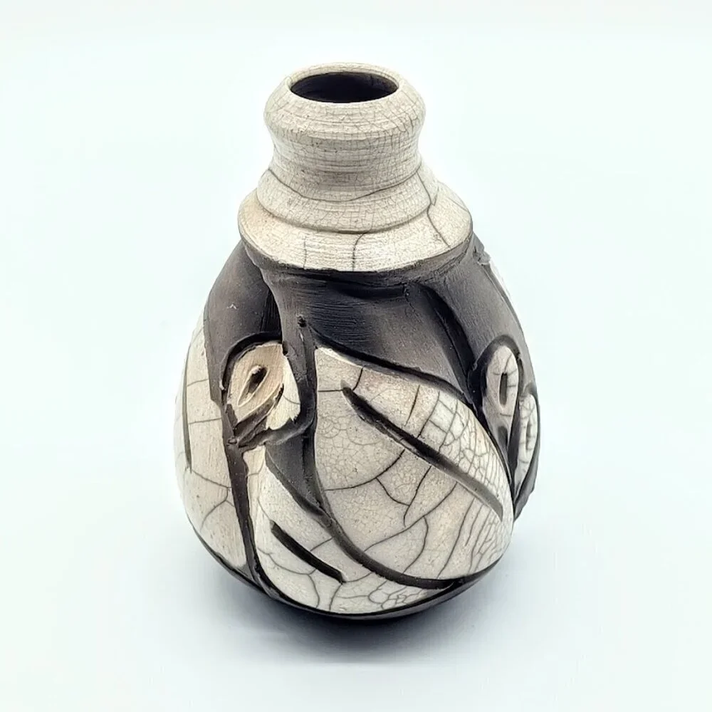 Handmade Dorothy Beach Taupe Studio Pottery Vase